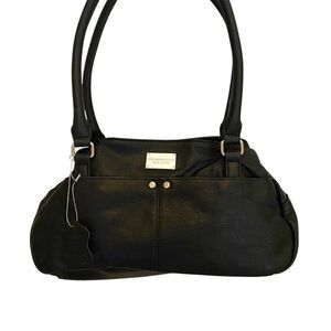 Tignanello Black Leather Satchel